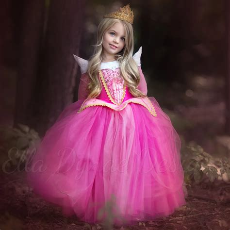 2017 New Arrival Princess Girls Sleeping Beauty Dress Princess Aurora
