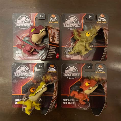 Mattel Jurassic World Snap Squad Attitudes Wave 2 Dinosaur Figure Hobbies And Toys Toys And Games