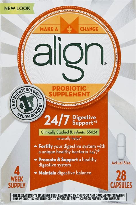 Digestive Support Probiotic Supplement Align 28 Capsules Delivery