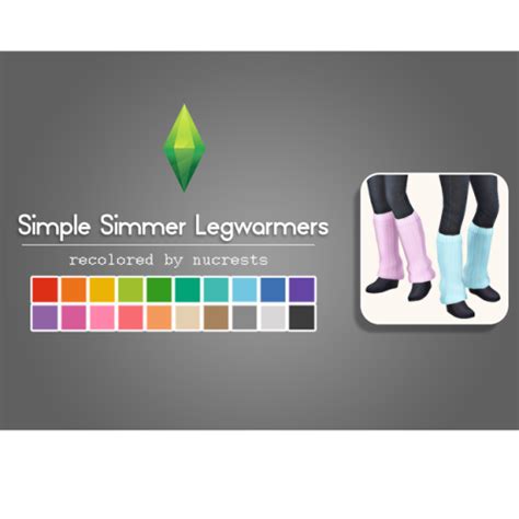 Sims 4 Custom Content Finds Nucrests Simple Simmer Legwarmers