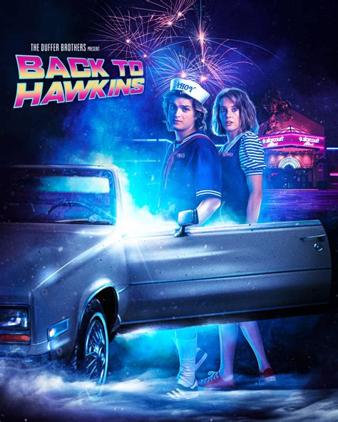 Stranger Things 3 Back To The Future Inspired Poster Back To Hawkins Stranger Things Photo