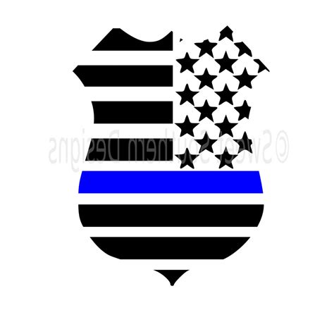 Thin Blue Line Vector At Getdrawings Free Download