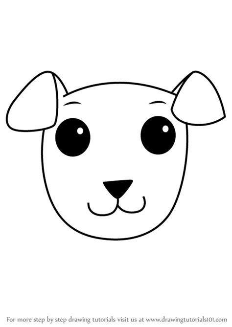 Then draw guidelines thru it. Learn How to Draw a Dog Face for Kids (Animal Faces for ...