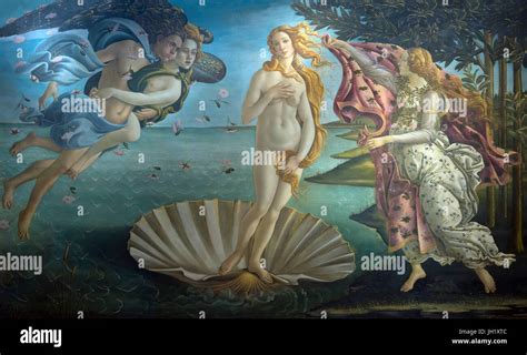 birth of venus by sandro botticelli circa 1485 uffizi gallery florence tuscany italy