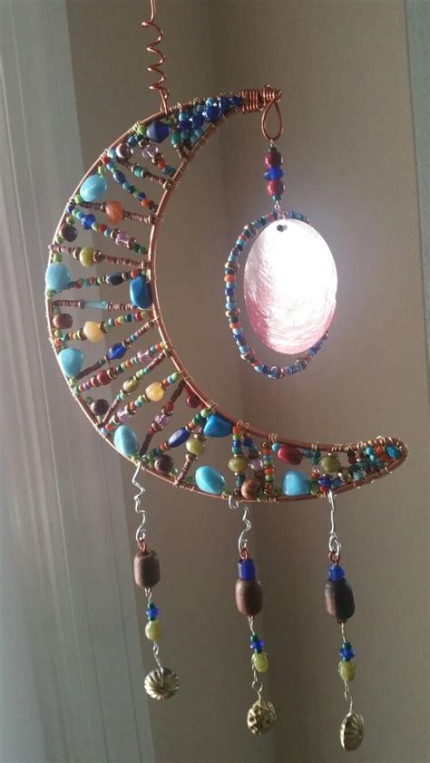 Diy Suncatcher Made With Beads Diy Wind Chimes Wind Chimes