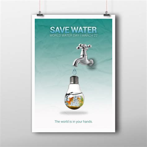 Save Water Poster Colour On Handmade Save Water Poste