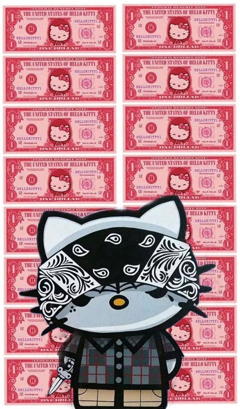 gangster hello kitty wallpaper by dawnofwintersaevis on deviantart