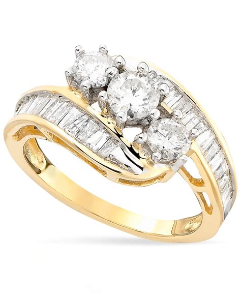 Macys Us Diamond Bypass Ring In 14k Gold 1 12 Ct Tw In Gold