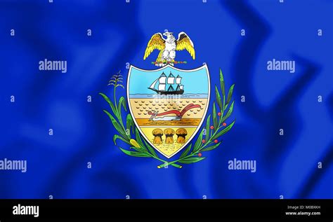 3d Flag Of Allegheny County Pennsylvania Usa 3d Illustration Stock