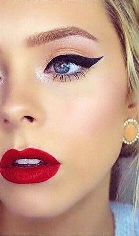 60 Most Popular Make Up Looks On Pinterest Red Lip Makeup Bold