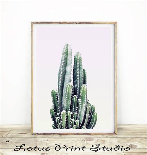 A Green Cactus Plant In A Wooden Frame On A Table Next To A White Wall