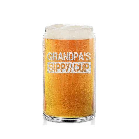 Grandpas Sippy Cup Engraved Beer Can Glass Funny Promoted Etsy