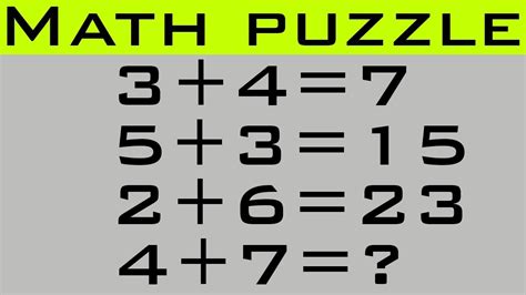 Most of these math puzzles are easy. Math puzzle with answers #6 I Train your mind I New brain ...