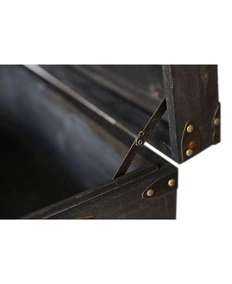 Vintiquewise Distressed Black Medium Wooden Storage Trunk And Reviews