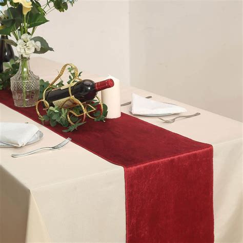 Efavormart 12 X 107 Premium Velvet Table Runner For Wedding Party