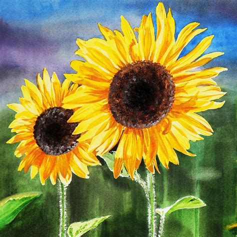 Sunflower Painting At Explore Collection Of