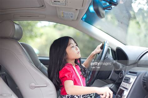 Young Asian Girl Driving Car Bildbanksbilder Getty Images