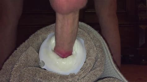 Cock Sleeve Pulsing Inside Homemade Fleshlight
