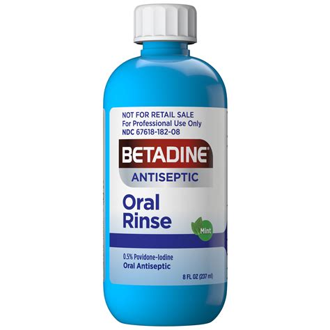 New Betadine Antiseptic Oral Rinse Is For Use Professional Settings