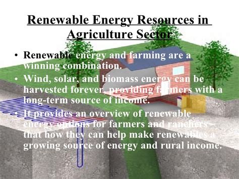 Renewable energy & efficient energy projects loan guarantees. Application of Renewable Energy Resources In All Sectors