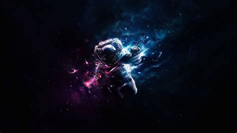 Download Wallpaper 2560x1440 Cosmonaut Astronaut Art