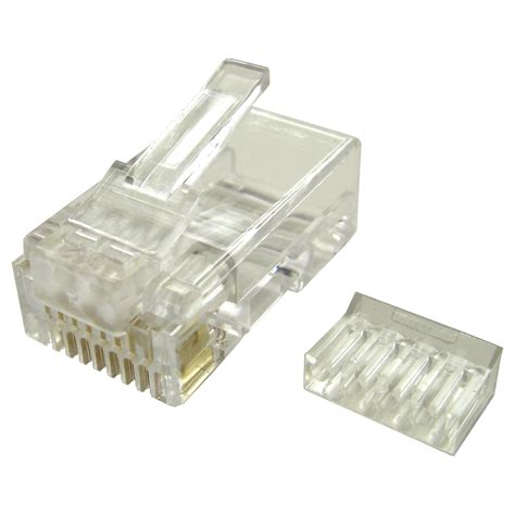 Mod Plug Rj45 8p8c For Cat5e Round Stranded Cable Gold Plated