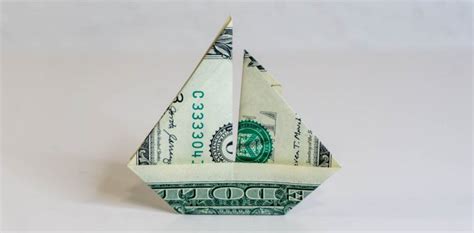 Cool Dollar Bill Origami Sailboat Instruction