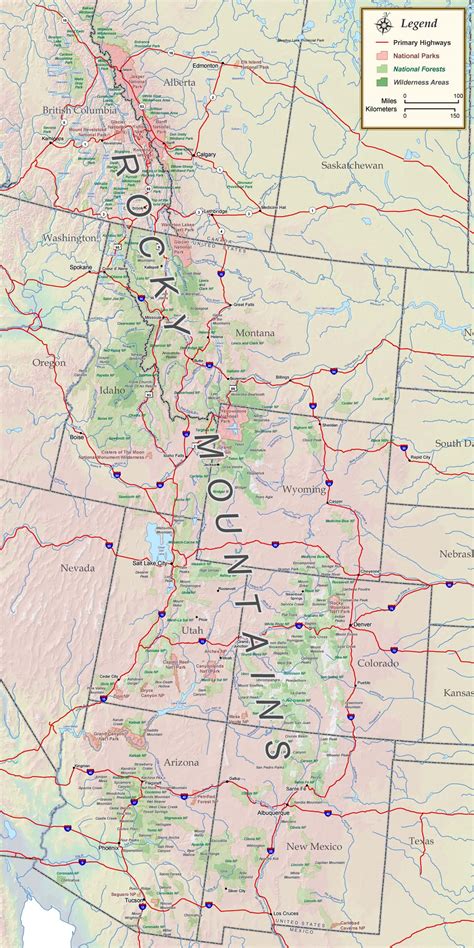 Map Of The Rocky Mountains Rocky Mountain Maps And Guidebooks