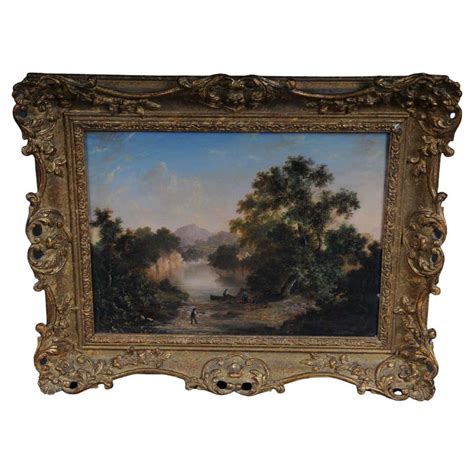 19th Century Landscape Oil Painting For Sale At 1stdibs Landscape Oil