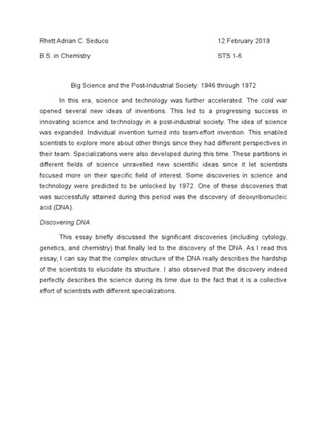 Big Science And The Post Industrial Society 1946 Through 1972 Pdf