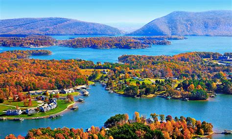 Fall Aerial Smith Mountain Lake Photograph By The American