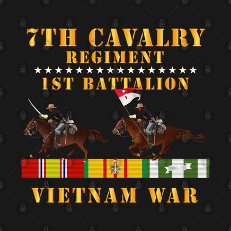 1st Battalion 7th Cavalry Regiment Vietnam War Wt 2 Cav Riders And