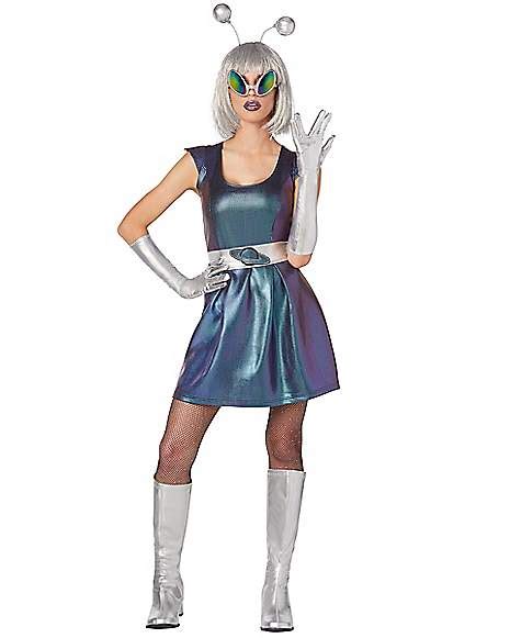 Adult Galactic Girl Alien Dress Costume