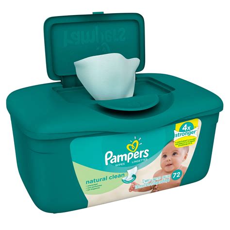 Pampers Baby Wipes Natural Clean 72 Count Tub