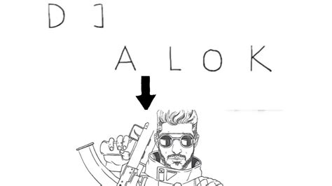 How To Draw Dj Alok With Word Dj Alok Youtube
