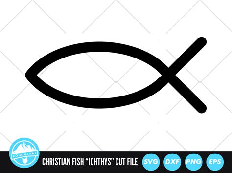 Christian Fish Ichthys Svg Christian Fish Symbol Svg By Ld Digital