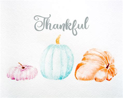 Watercolor Pumpkins Free Thanksgiving Art The Weathered Fox