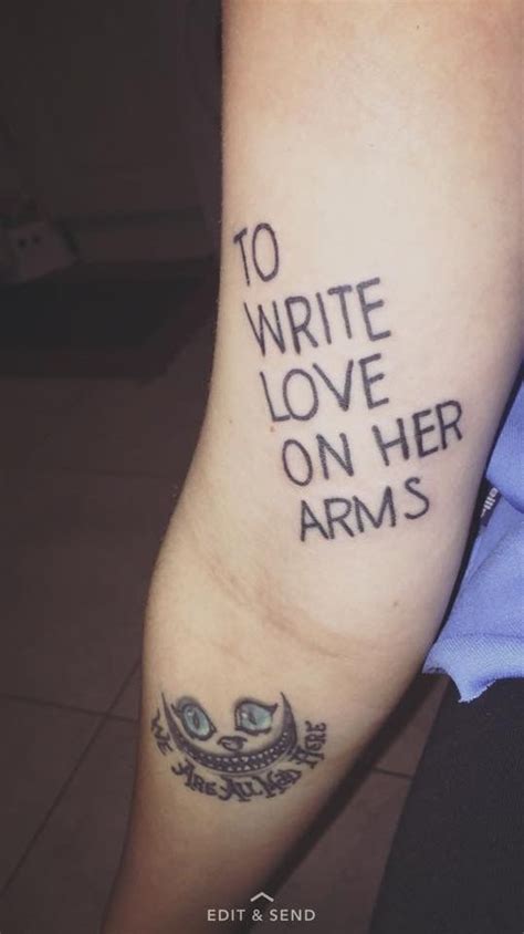To Write Love On Her Arms Tattoo 💕 Twloha Suicideawareness You Got
