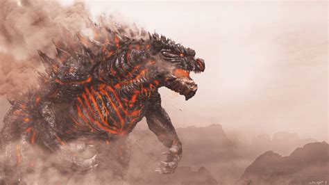 Download Godzilla King Of Monster Artwork Wallpaper 1366x768 Tablet