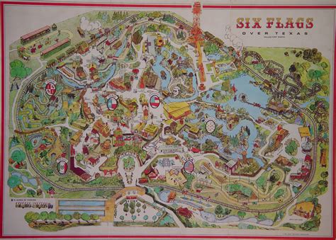 Six Flags Over Texas 1969 Six Flags Over Texas, Original Six, Circle