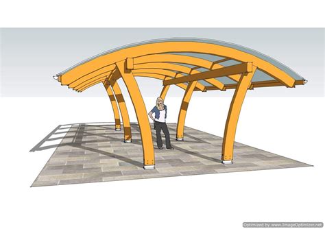 This Shelter Is Made From Curved Glulam Beams With A Polycarbonate