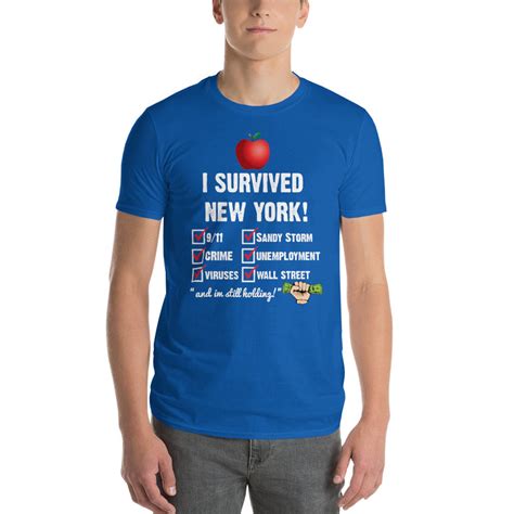 I Survived New York Short Sleeve T Shirt Etsy