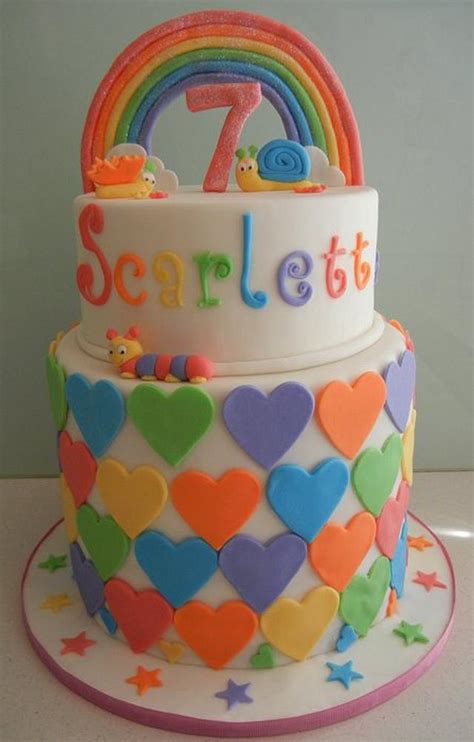 Rainbow Heart Cake Cake By Blissfulcakecreations Cakesdecor