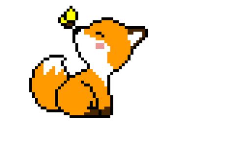 Cute Fox Pixel Art Clipart Pixel Art Drawing Kawaii F Vrogue Co