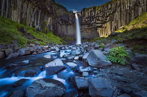 Svartifoss Iceland Travel Waterfall Travel