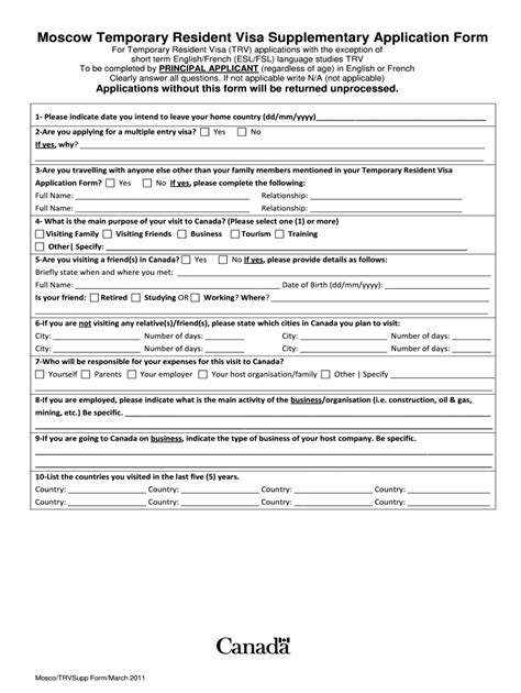 Canada Trvsupp Resident Visa Fill Online Printable Fillable Blank