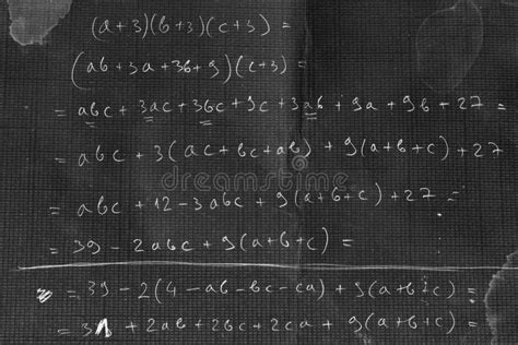 Math On The Blackboard Stock Image Image Of Algebra 72929539