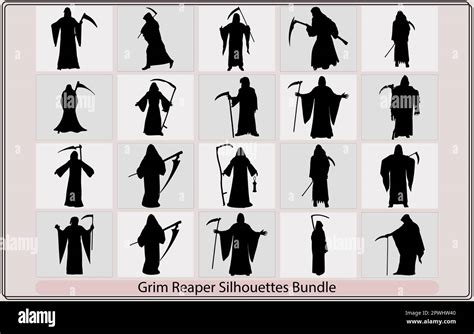 Grim Reaper Isolated On White Background Flat Illustration Vectorgrim