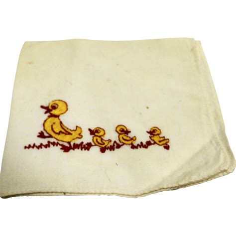 Yellow Ducks Embroidered Hanky Handkerchief | Embroidered hankies, Yellow duck, Embroidered