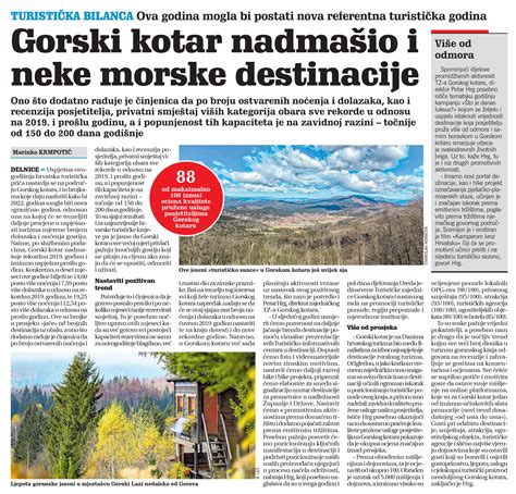 Turizam Gorski Kotar Nadmašio Neke Morske Destinacije Općina Mrkopalj